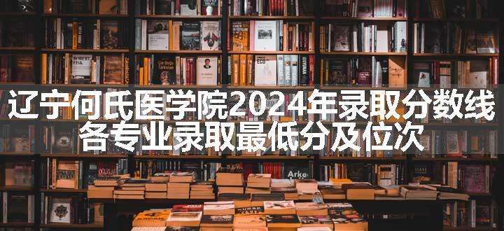 辽宁何氏医学院2024年录取分数线 各专业录取最低分及位次