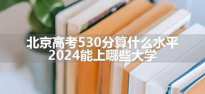 北京高考530分算什么水平 2024能上哪些大学