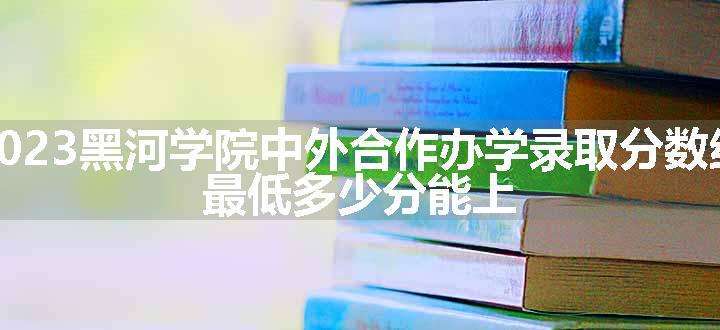 2023黑河学院中外合作办学录取分数线 最低多少分能上