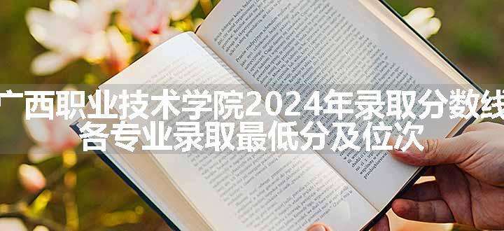 广西职业技术学院2024年录取分数线 各专业录取最低分及位次