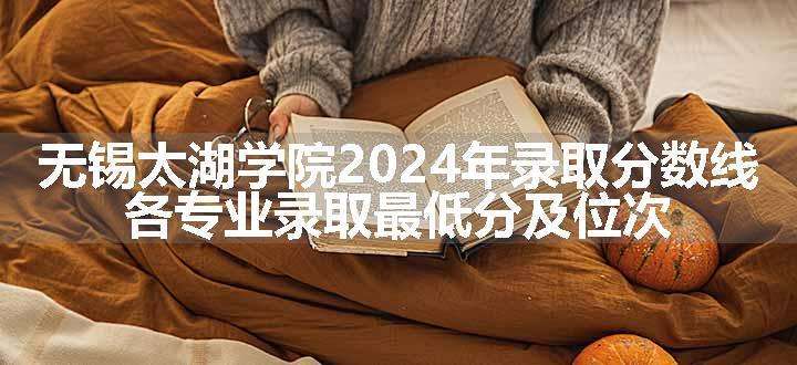 无锡太湖学院2024年录取分数线 各专业录取最低分及位次