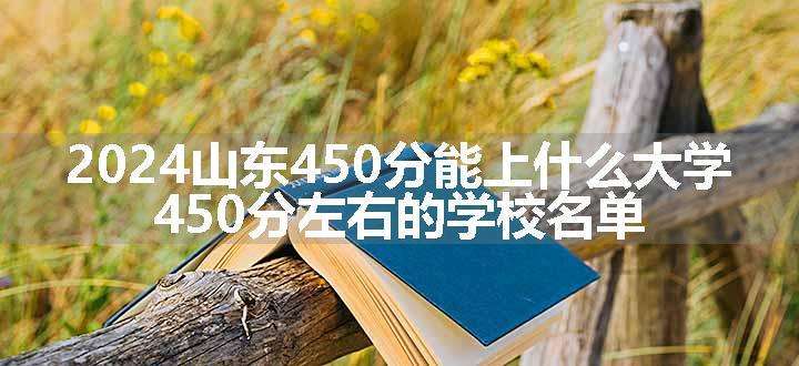 2024山东450分理科能上什么大学 450分左右的学校名单