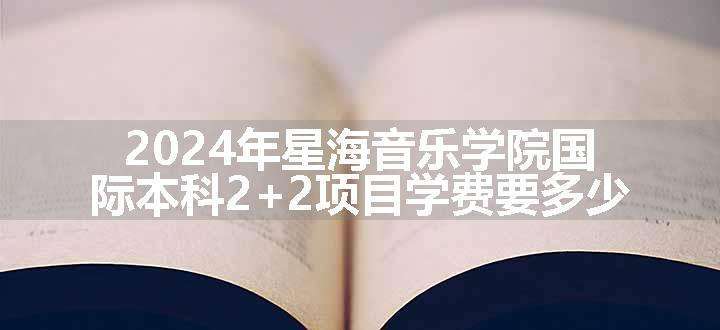 2024年星海音乐学院国际本科2+2项目学费要多少