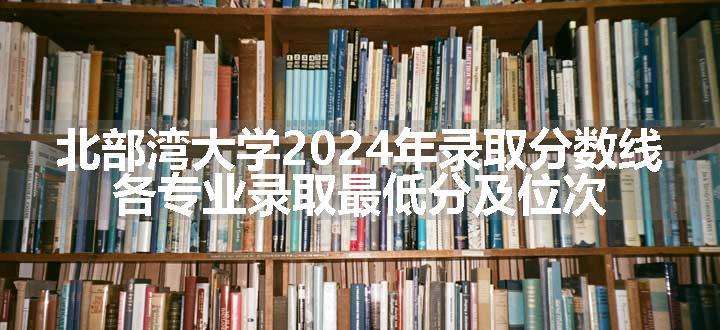 北部湾大学2024年录取分数线 各专业录取最低分及位次