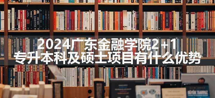 2024广东金融学院2+1专升本科及硕士项目有什么优势