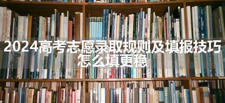 2024高考志愿录取规则及填报技巧 怎么填更稳