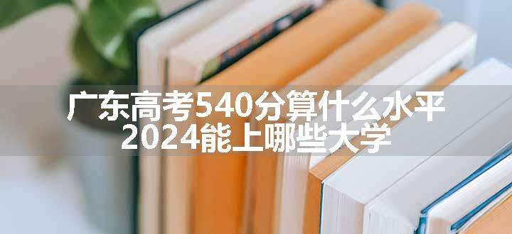 广东高考540分算什么水平 2024能上哪些大学