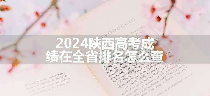 2024陕西高考成绩在全省排名怎么查