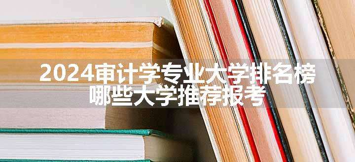 2024审计学专业大学排名榜 哪些大学推荐报考