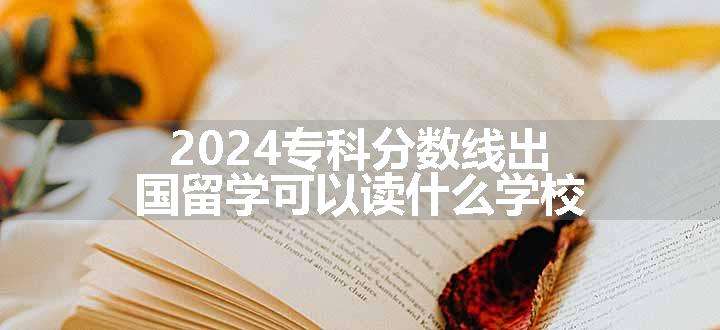 2024专科分数线出国留学可以读什么学校