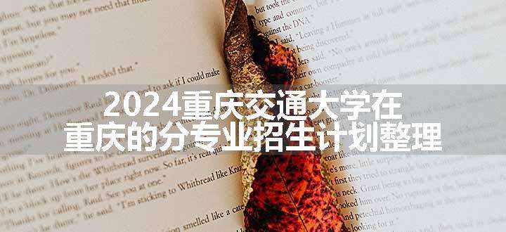 2024重庆交通大学在重庆的分专业招生计划整理