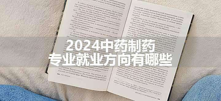 2024中药制药专业就业方向有哪些