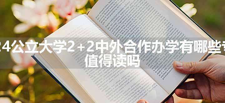 2024公立大学2+2中外合作办学有哪些专业 值得读吗