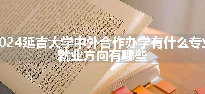 2024延吉大学中外合作办学有什么专业 就业方向有哪些