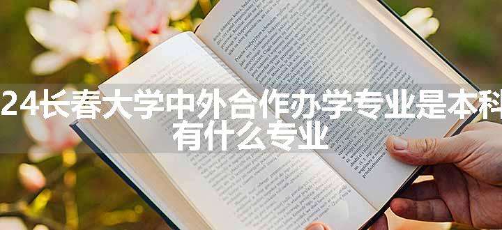 2024长春大学中外合作办学专业是本科吗 有什么专业