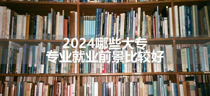 2024哪些大专专业就业前景比较好