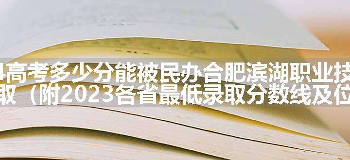 2024高考多少分能被民办合肥滨湖职业技术学院录取（附2023各省最低录取分数线及位次）