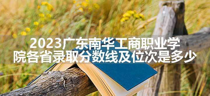 2023广东南华工商职业学院各省录取分数线及位次是多少
