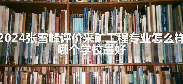 2024张雪峰评价采矿工程专业怎么样 哪个学校最好