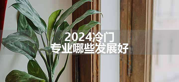 2024冷门专业哪些发展好