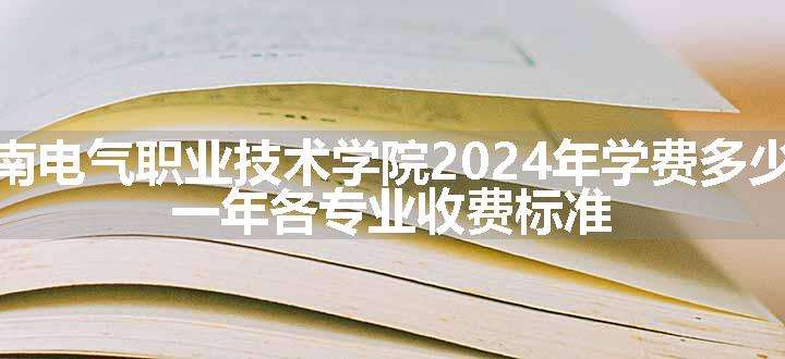 湖南电气职业技术学院2024年学费多少钱 一年各专业收费标准