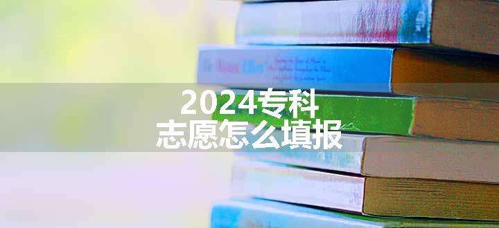 2024专科志愿怎么填报