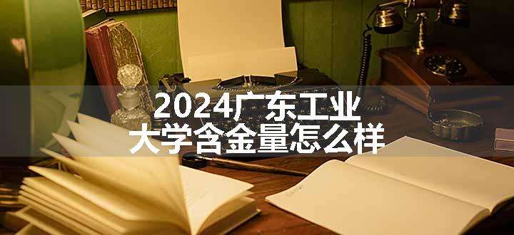 2024广东工业大学含金量怎么样