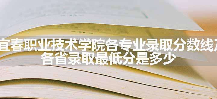 2024宜春职业技术学院各专业录取分数线及位次 各省录取最低分是多少