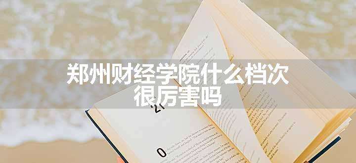 郑州财经学院什么档次 很厉害吗