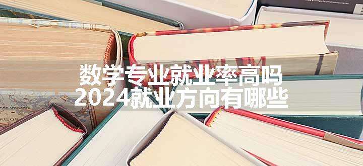 数学专业就业率高吗 2024就业方向有哪些