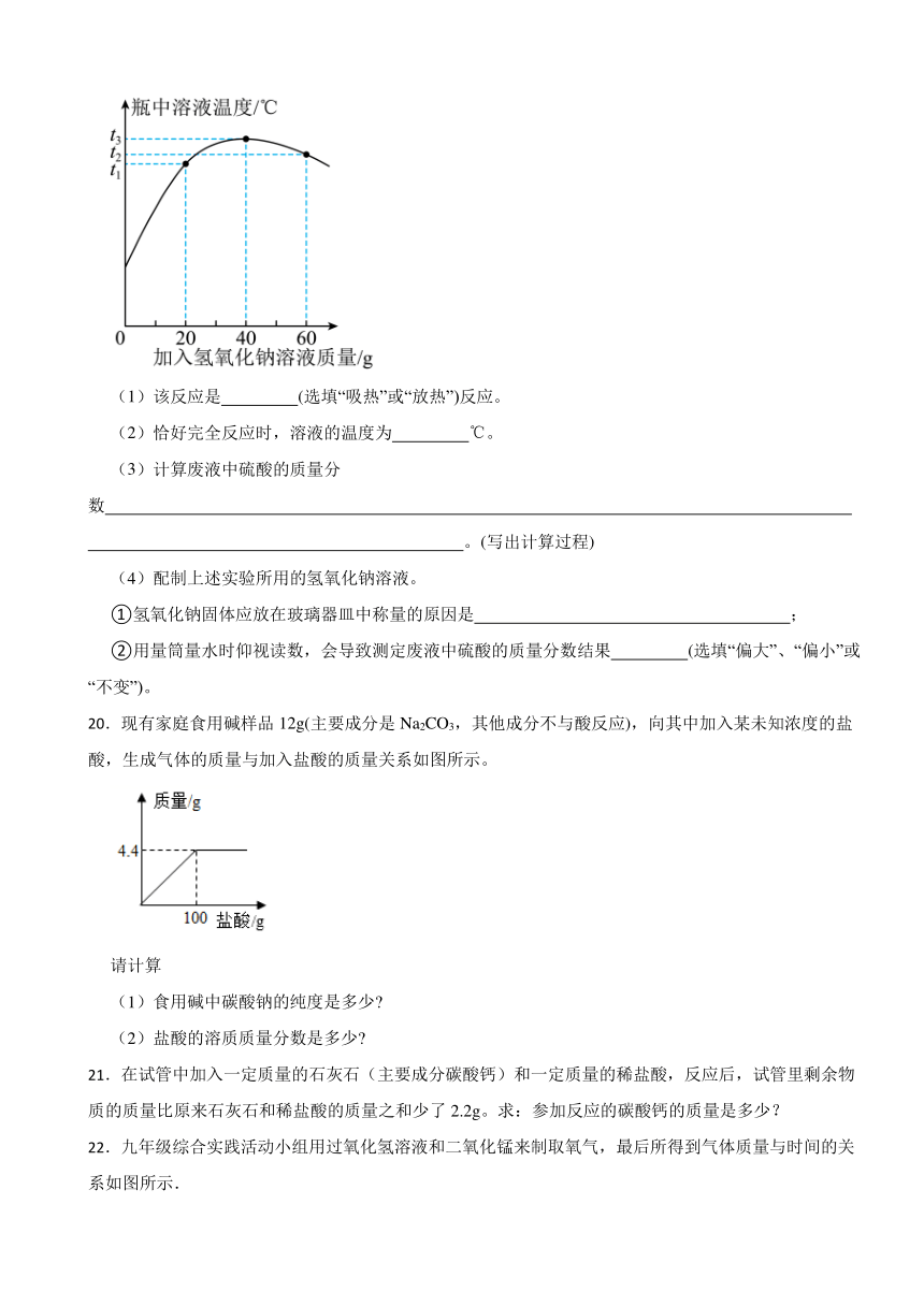 2024年中考化学二轮专题训练--计算题（含解析）