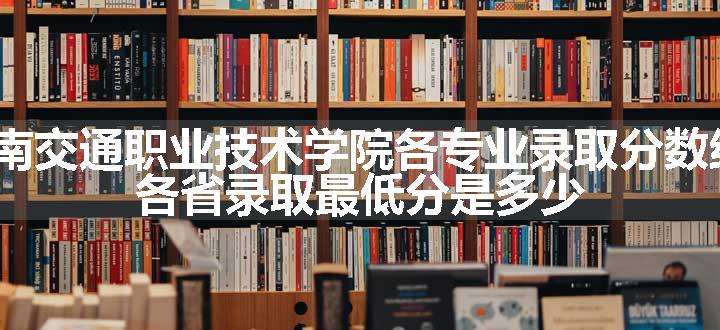 2024湖南交通职业技术学院各专业录取分数线及位次 各省录取最低分是多少