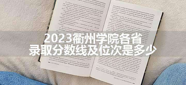 2023衢州学院各省录取分数线及位次是多少