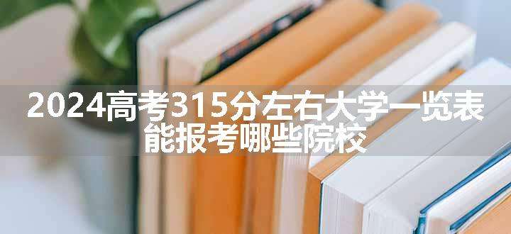 2024高考315分左右大学一览表