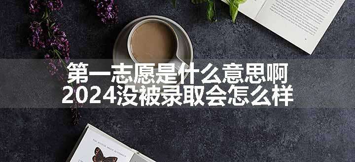 第一志愿是什么意思啊 2024没被录取会怎么样