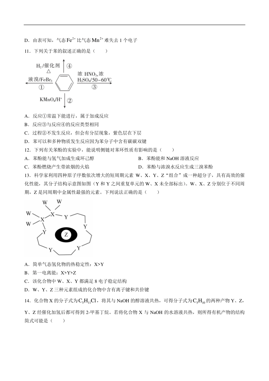 吉林省长春市第二实验中学2023-2024学年高二下学期期中考试化学试卷（含部分解析）