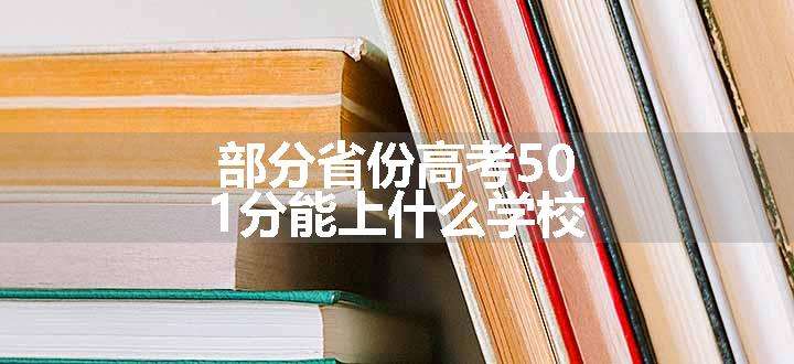 部分省份高考501分能上什么学校