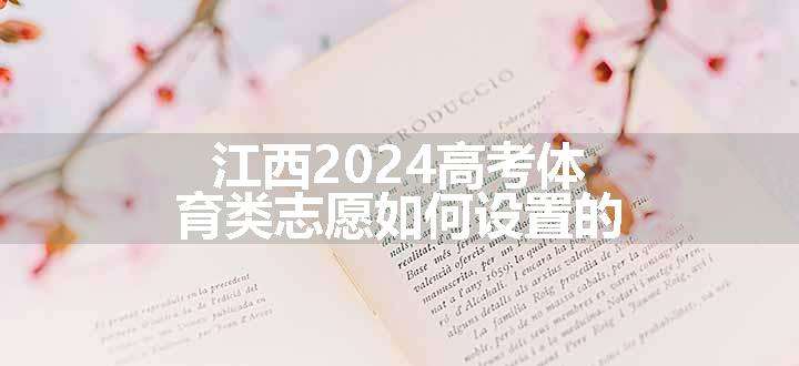 江西2024高考体育类志愿如何设置的