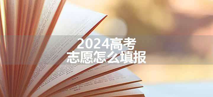 2024高考志愿怎么填报