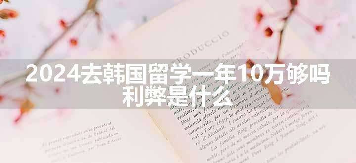 2024去韩国留学一年10万够吗 利弊是什么