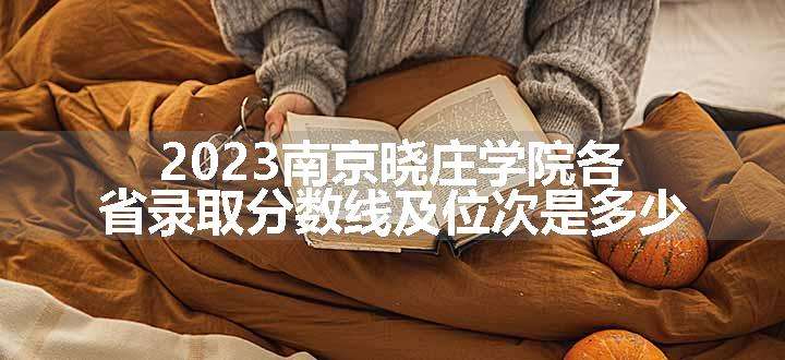 2023南京晓庄学院各省录取分数线及位次是多少