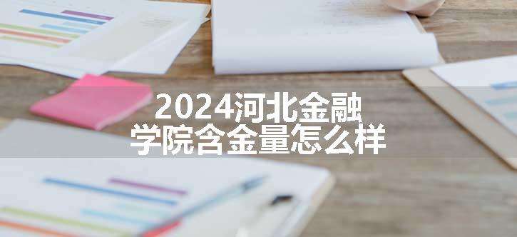 2024河北金融学院含金量怎么样