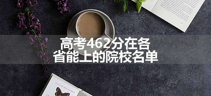 高考462分在各省能上的院校名单