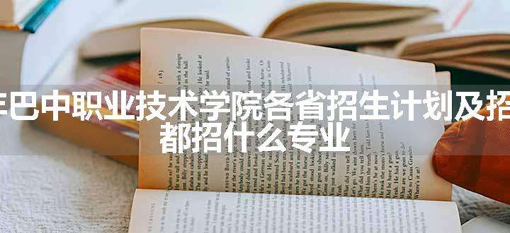 2024年巴中职业技术学院各省招生计划及招生人数 都招什么专业