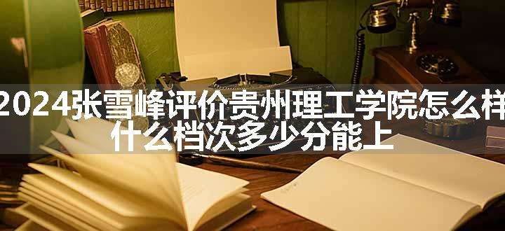 2024张雪峰评价贵州理工学院怎么样 什么档次多少分能上