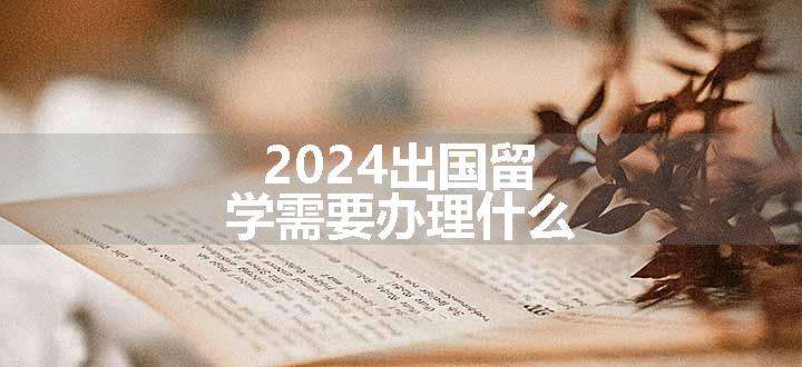 2024出国留学需要办理什么