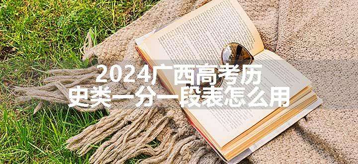 2024广西高考历史类一分一段表怎么用