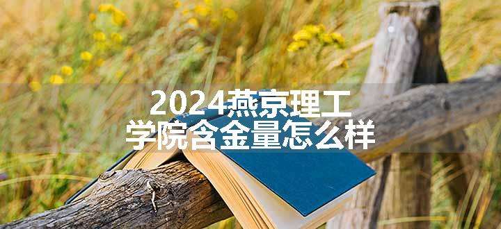 2024燕京理工学院含金量怎么样