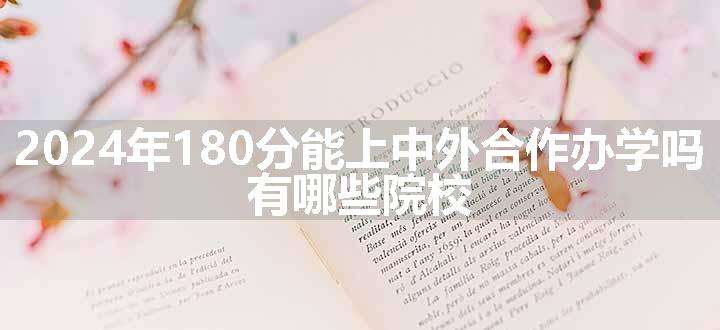 2024年180分能上中外合作办学吗 有哪些院校