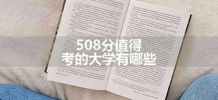 508分值得考的大学有哪些